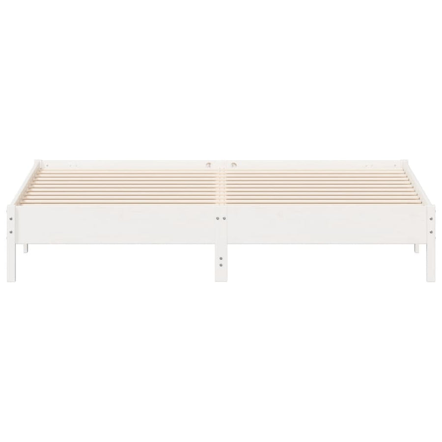 Bedframe massief grenenhout wit 180x200 cm