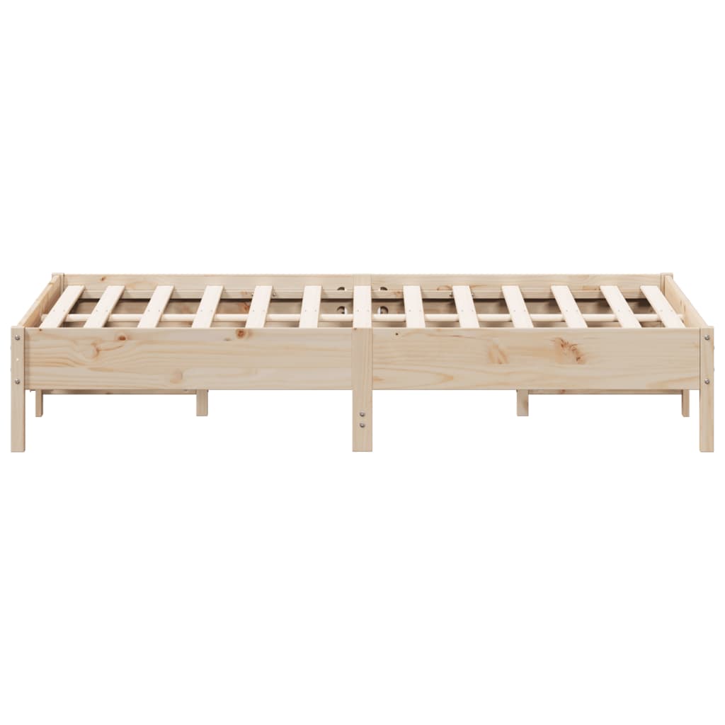 Bedframe massief grenenhout 120x200 cm 120 x 200 cm Naturel