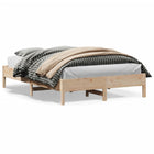 Bed frame without mattress solid pine wood 120x200 cm
