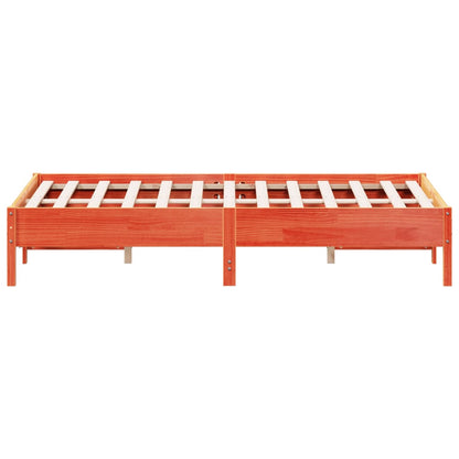Bedframe massief grenenhout wasbruin 120x200 cm