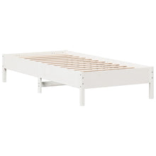 Bedframe massief grenenhout wit 100x200 cm