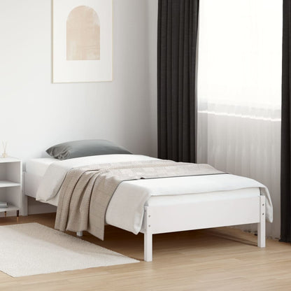 Bedframe massief grenenhout wit 100x200 cm