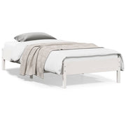 Bedframe massief grenenhout wit 140x200 cm