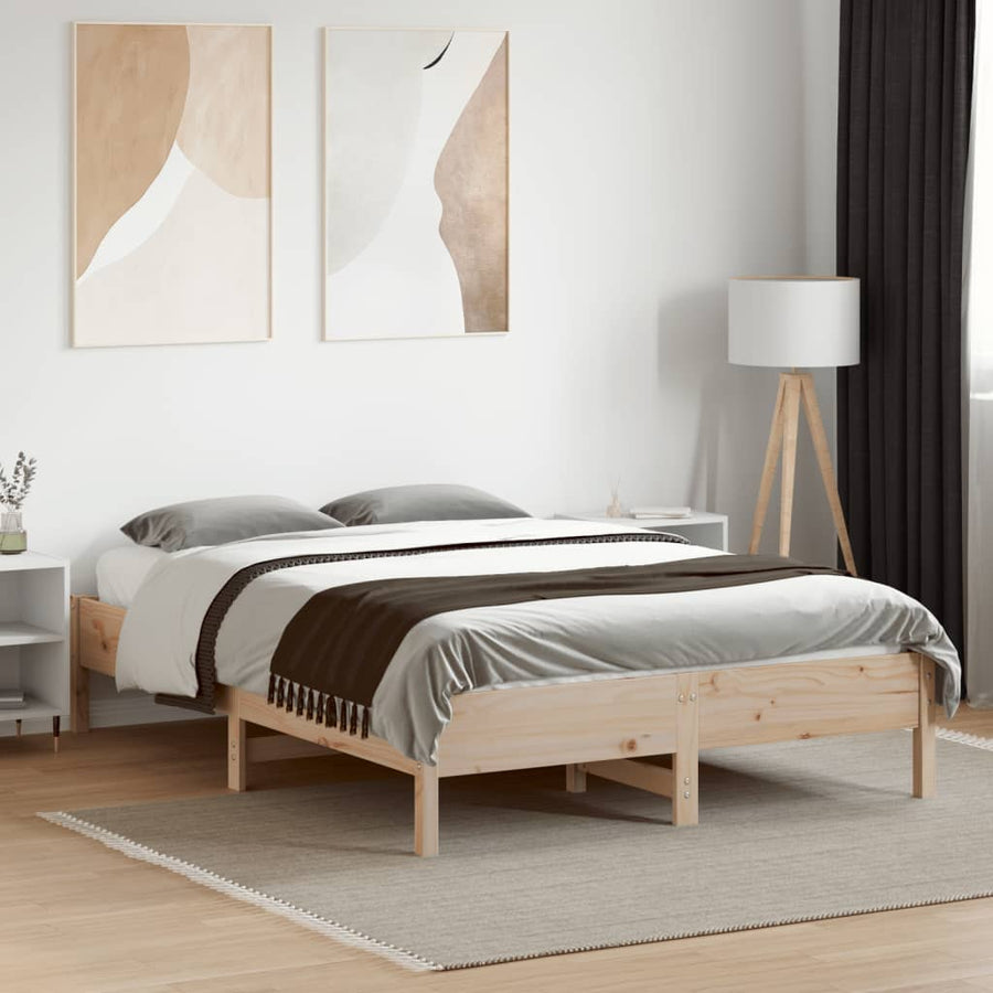 Bedframe Massief Grenenhout 140X190 Cm