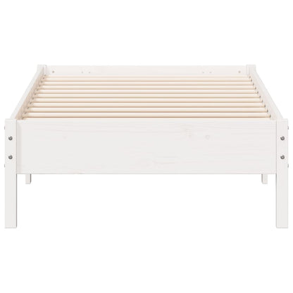 Bedframe 90x190 cm massief grenenhout wit