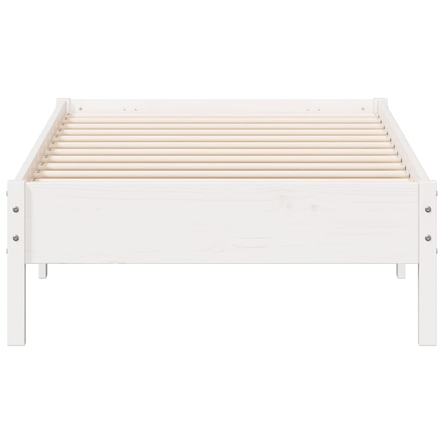 Bedframe 90x190 cm massief grenenhout wit