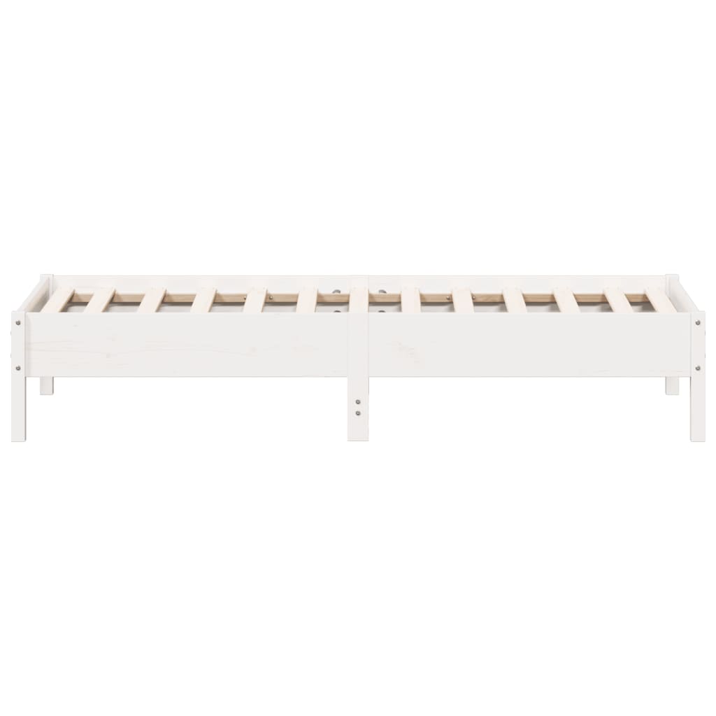 Bedframe 90x190 cm massief grenenhout wit