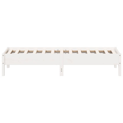 Bedframe 90x190 cm massief grenenhout wit