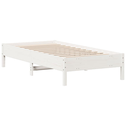 Bedframe 90x190 cm massief grenenhout wit