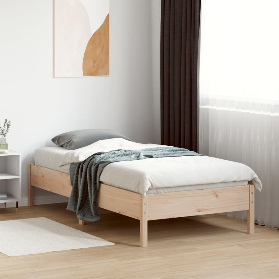 Bedframe Massief Grenenhout 75 x 190 cm