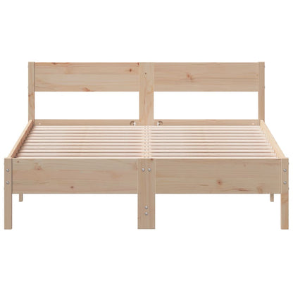 Bedframe met hoofdbord massief grenenhout 150x200 cm 150 x 200 cm