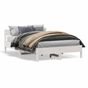 Bedframe massief grenenhout wit 120x200 cm