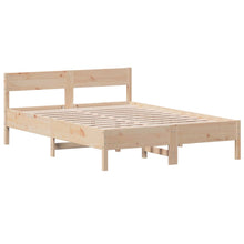 Bedframe met hoofdbord massief grenenhout 120x190 cm