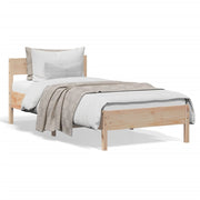 Solid Pine Wood Bed Frame without Mattress 75x190 cm