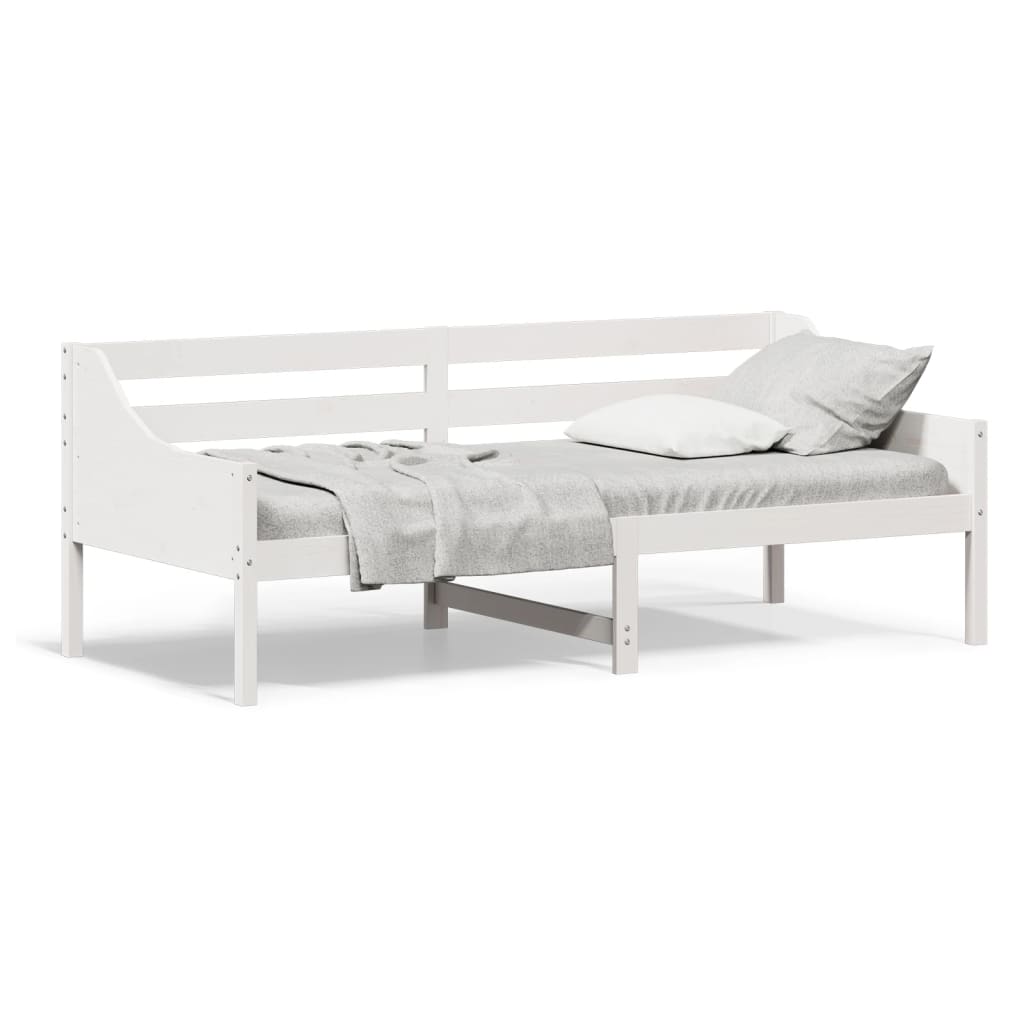 Slaapbank Zonder Matras Massief Grenenhout 80 x 200 cm Wit