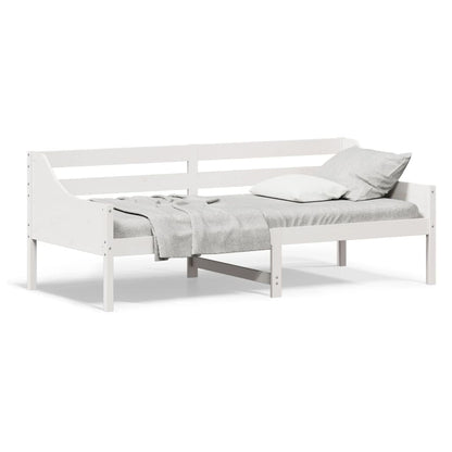 Slaapbank Zonder Matras Massief Grenenhout 80 x 200 cm Wit