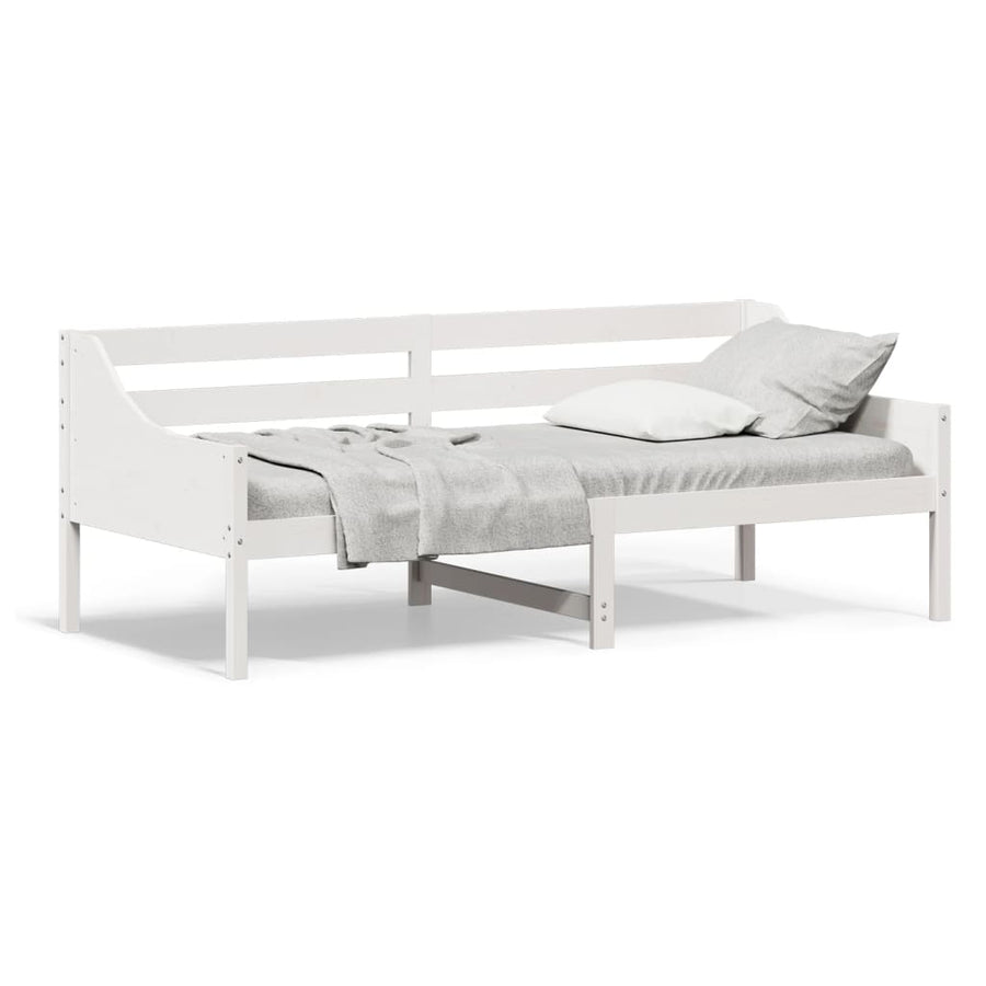Slaapbank Zonder Matras Massief Grenenhout 80 x 200 cm Wit
