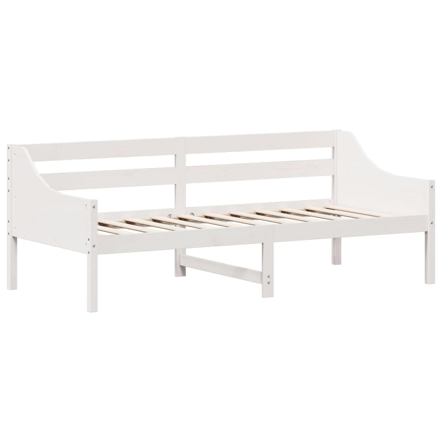 Slaapbank Zonder Matras Massief Grenenhout 80 x 200 cm Wit
