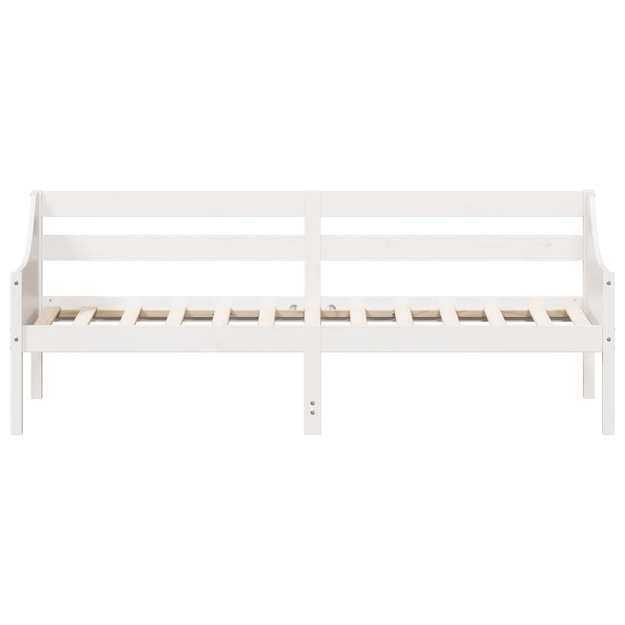 Slaapbank Zonder Matras Massief Grenenhout 80 x 200 cm Wit