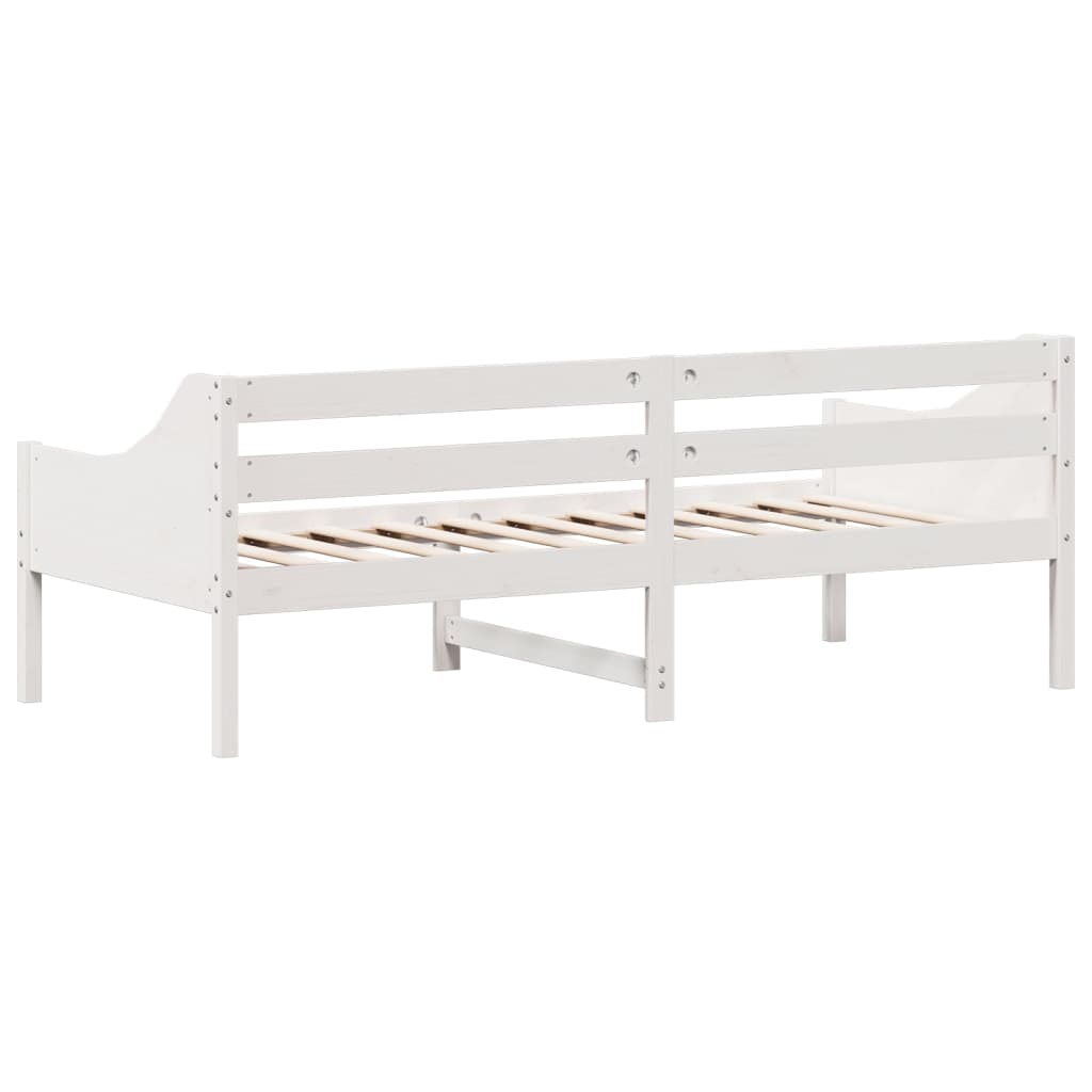 Slaapbank Zonder Matras Massief Grenenhout 80 x 200 cm Wit