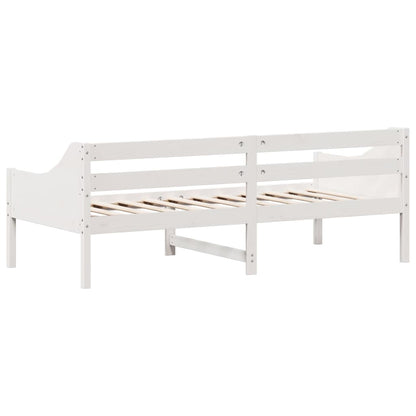 Slaapbank Zonder Matras Massief Grenenhout 80 x 200 cm Wit