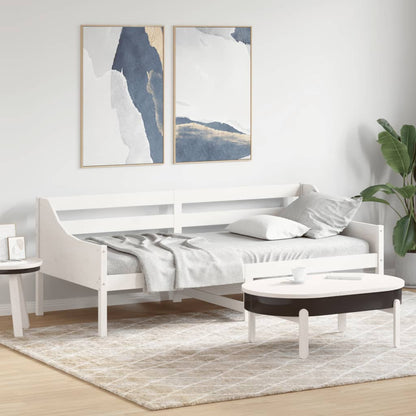 Slaapbank Zonder Matras Massief Grenenhout 80 x 200 cm Wit