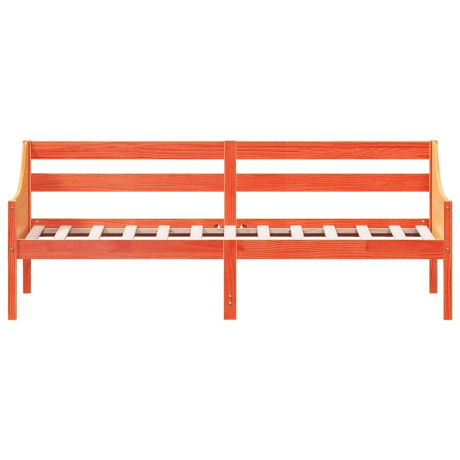 Slaapbank 80x200 cm massief grenenhout wasbruin 80 x 200 cm Bruin