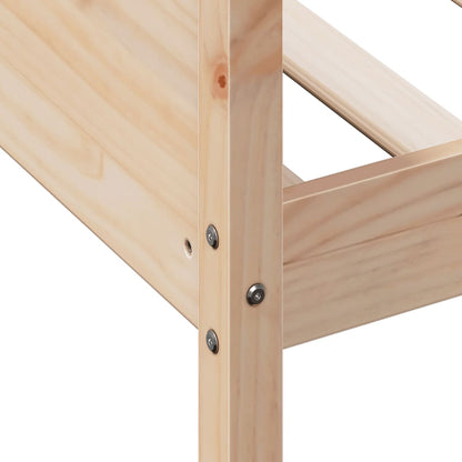 Slaapbank 90x200 cm massief grenenhout 90 x 200 cm Naturel