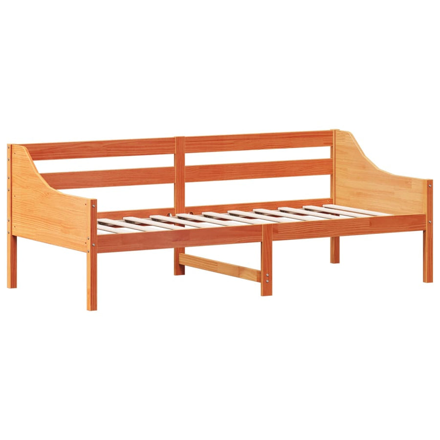 Slaapbank 100x200 cm massief grenenhout wasbruin 100 x 200 cm Bruin