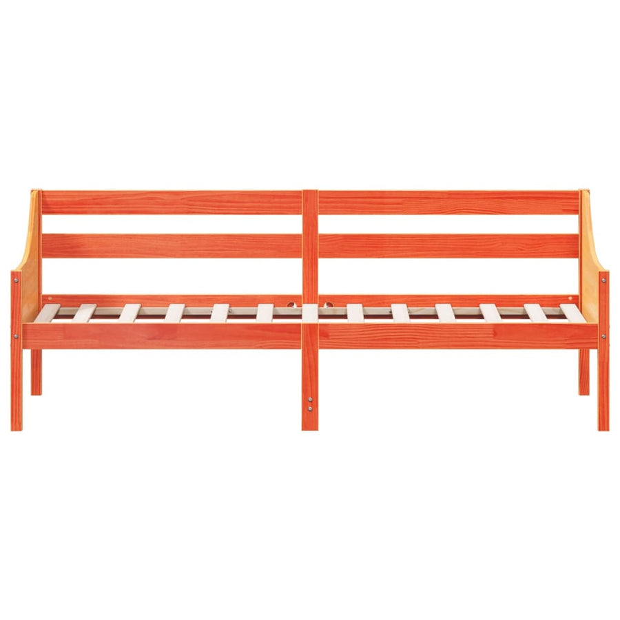 Slaapbank 100x200 cm massief grenenhout wasbruin 100 x 200 cm Bruin