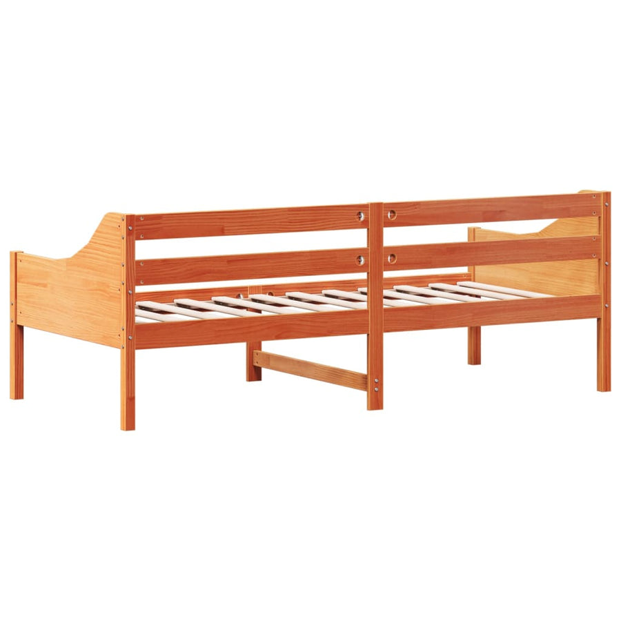 Slaapbank 100x200 cm massief grenenhout wasbruin 100 x 200 cm Bruin