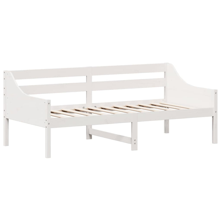 Slaapbank 90x190 cm massief grenenhout wit