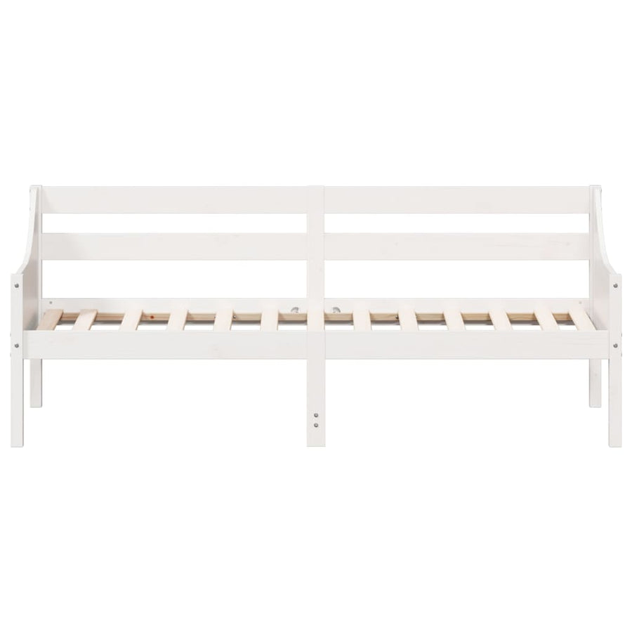 Slaapbank 90x190 cm massief grenenhout wit
