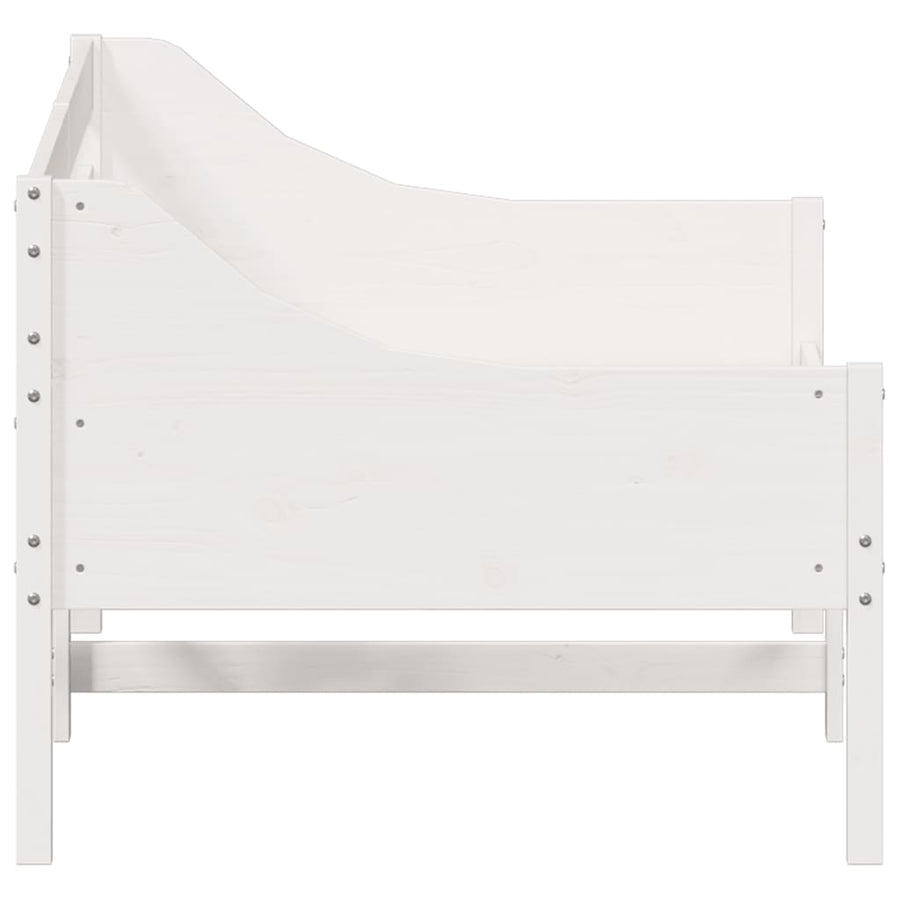 Slaapbank 90x190 cm massief grenenhout wit