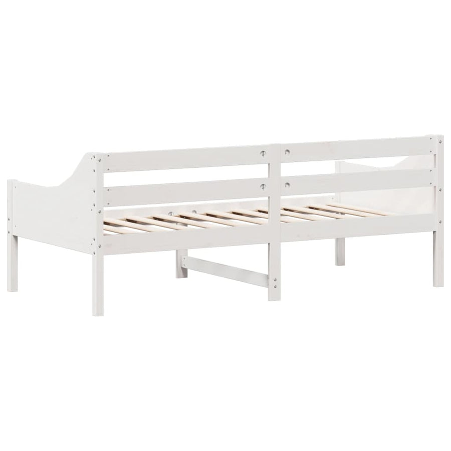 Slaapbank 90x190 cm massief grenenhout wit