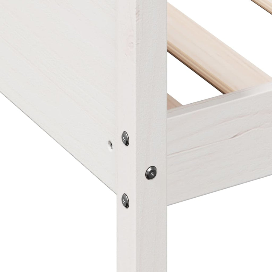 Slaapbank 90x190 cm massief grenenhout wit