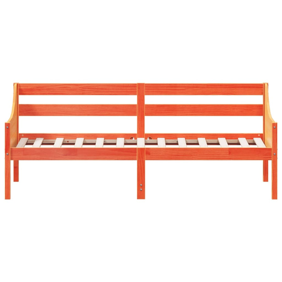 Slaapbank 90x190 cm massief grenenhout wasbruin