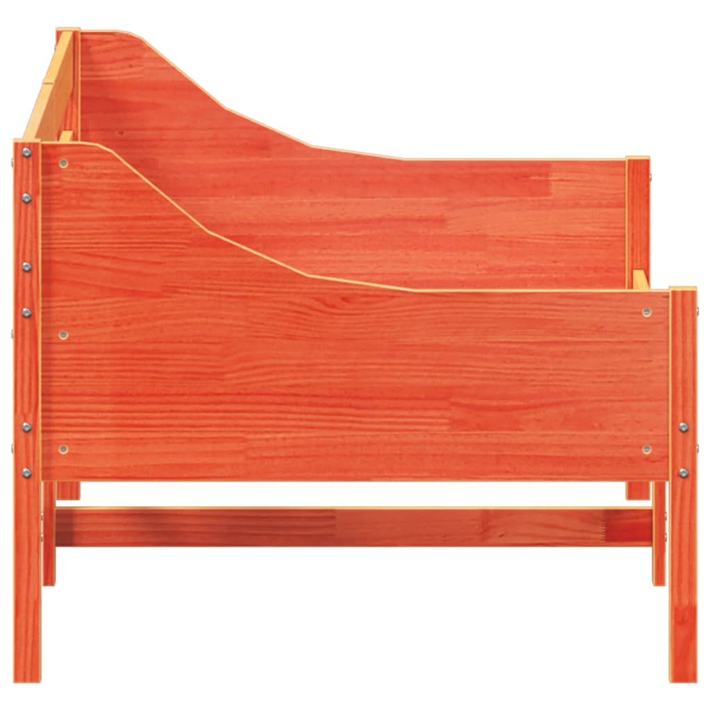 Slaapbank 90x190 cm massief grenenhout wasbruin