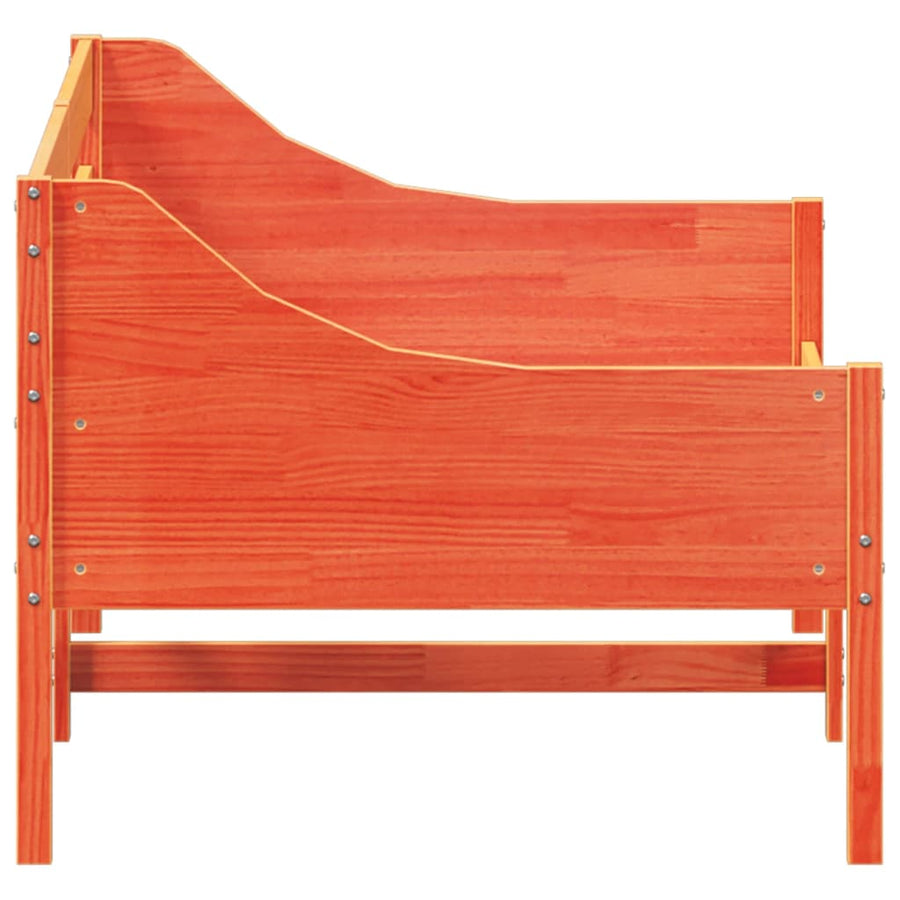 Slaapbank 90x190 cm massief grenenhout wasbruin