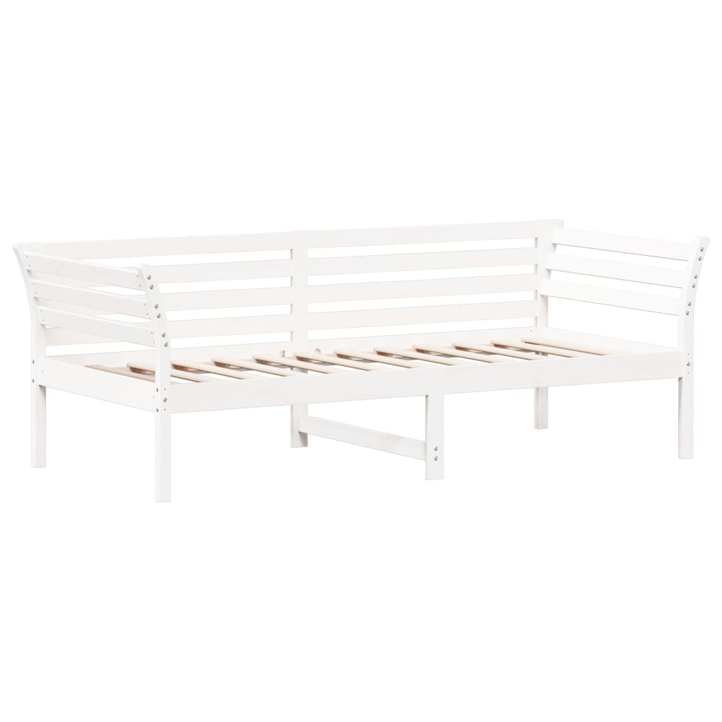 Slaapbank 90x200 cm massief grenenhout wit 90 x 200 cm Wit