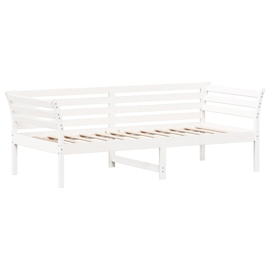Slaapbank 90x200 cm massief grenenhout wit 90 x 200 cm Wit
