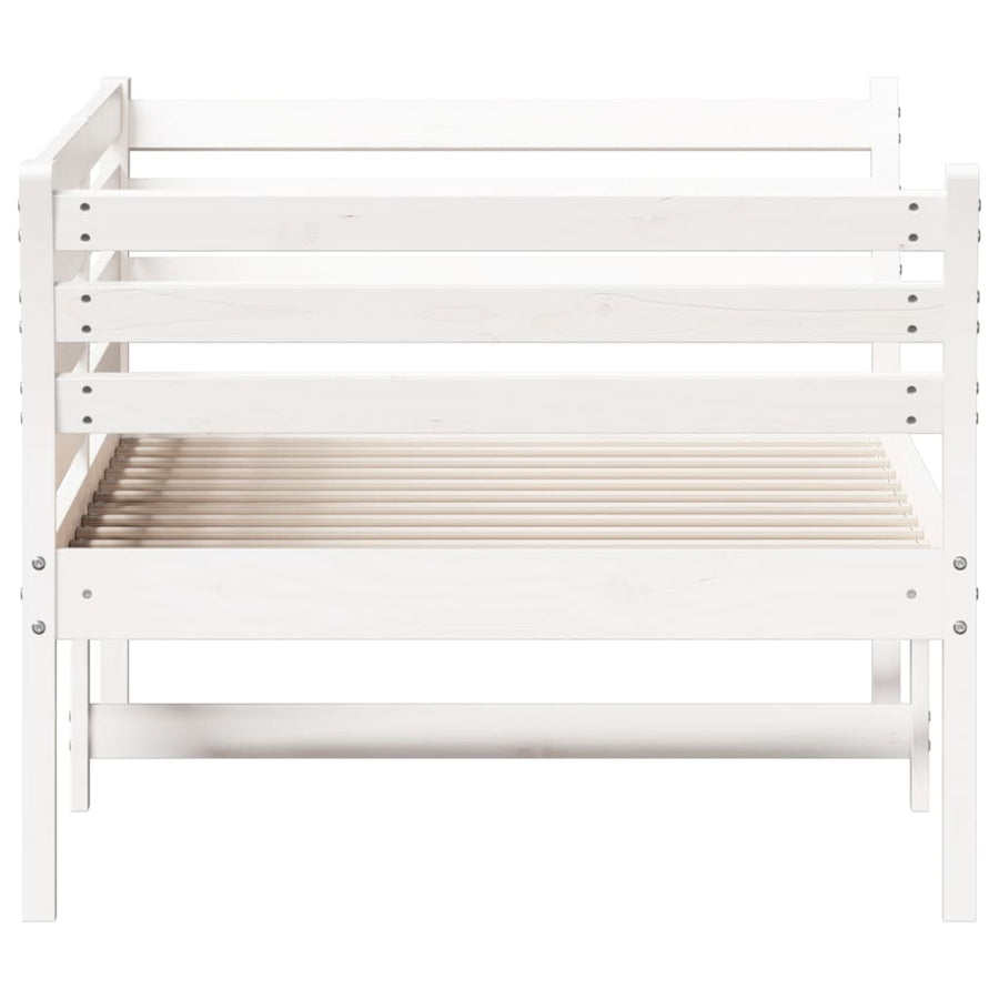 Slaapbank 90x200 cm massief grenenhout wit 90 x 200 cm Wit