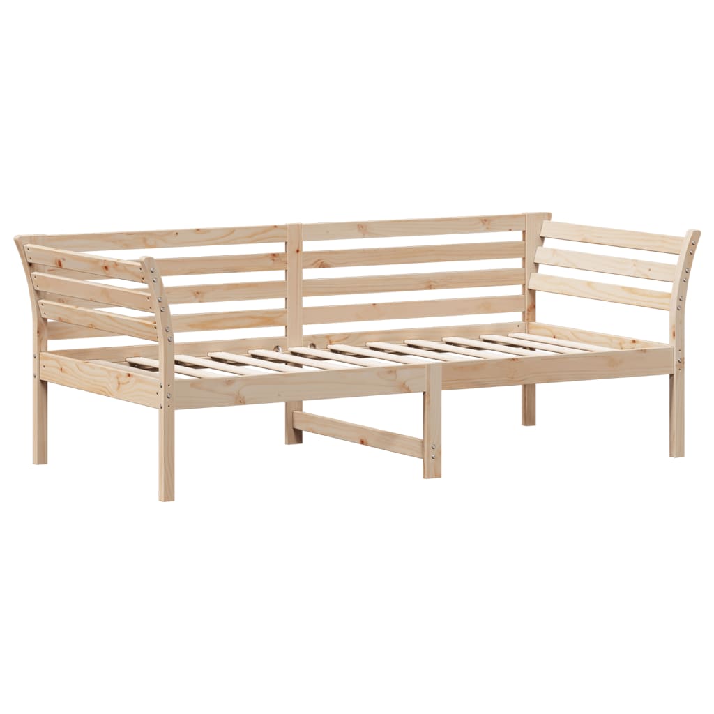 Slaapbank 90x190 cm massief grenenhout 90 x 190 cm Naturel
