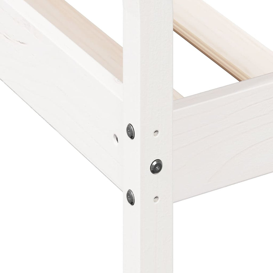 Slaapbank Massief Grenenhout Wit 90 x 190 cm