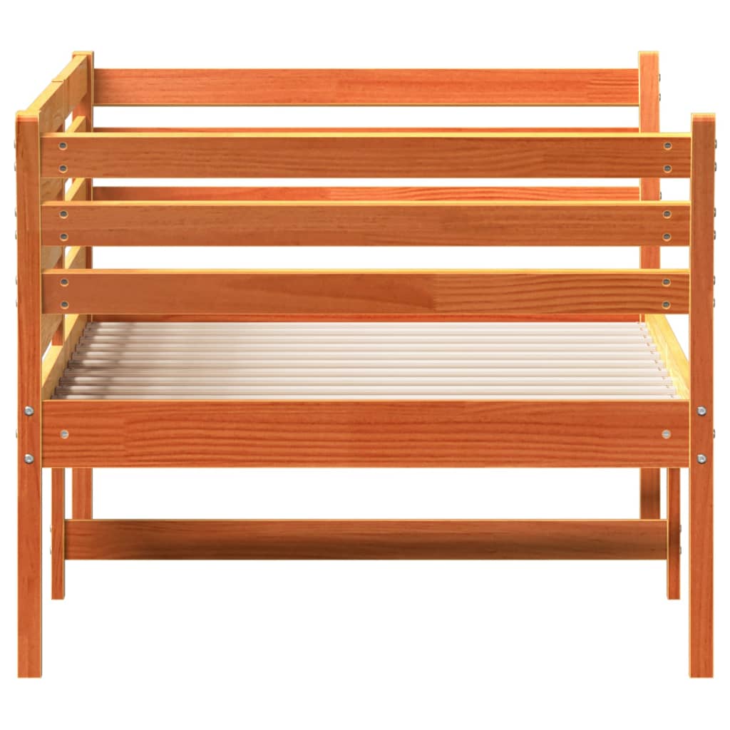 Slaapbank 90x190 cm massief grenenhout wasbruin