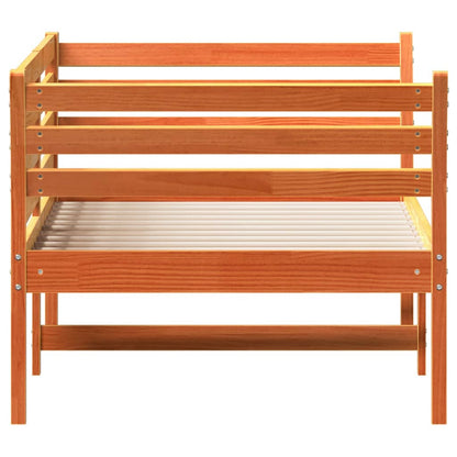 Slaapbank 90x190 cm massief grenenhout wasbruin