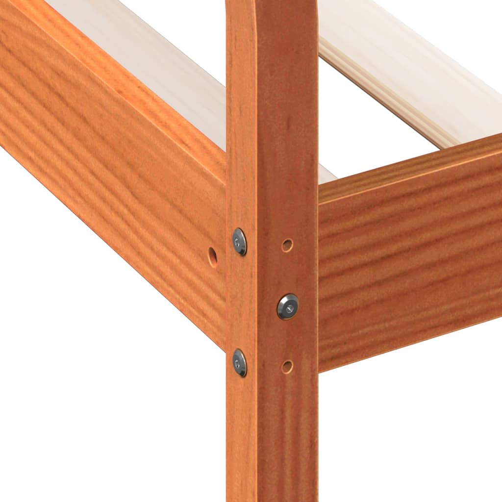 Slaapbank 90x190 cm massief grenenhout wasbruin