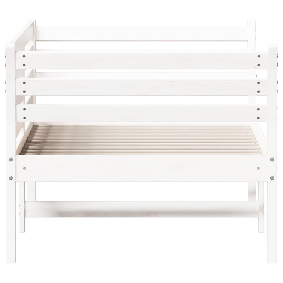 Slaapbank 75x190 cm massief grenenhout wit 75 x 190 cm Wit