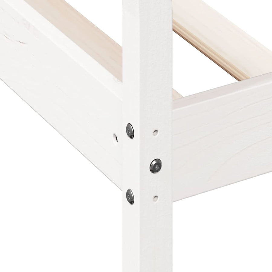 Slaapbank 75x190 cm massief grenenhout wit 75 x 190 cm Wit
