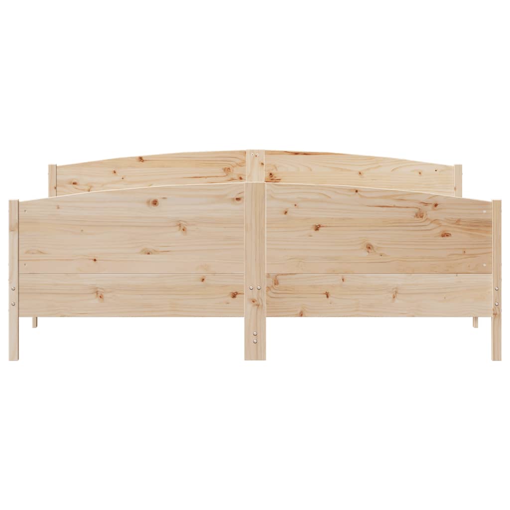 Bedframe met hoofdbord massief grenenhout 180x200 cm